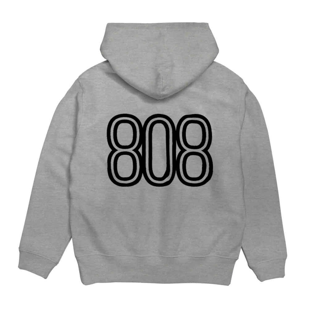 musicshop BOBの808 - BOB ※BLACK LOGO パーカーの裏面