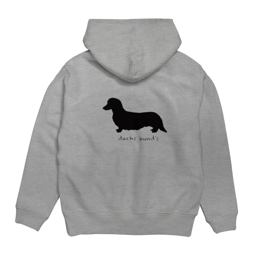 dog house RadishのDACHSHUND Hoodie:back