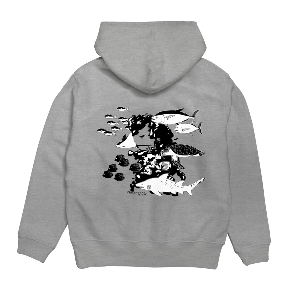 シマノカタチの小笠原の魚影(海底ver） Hoodie:back