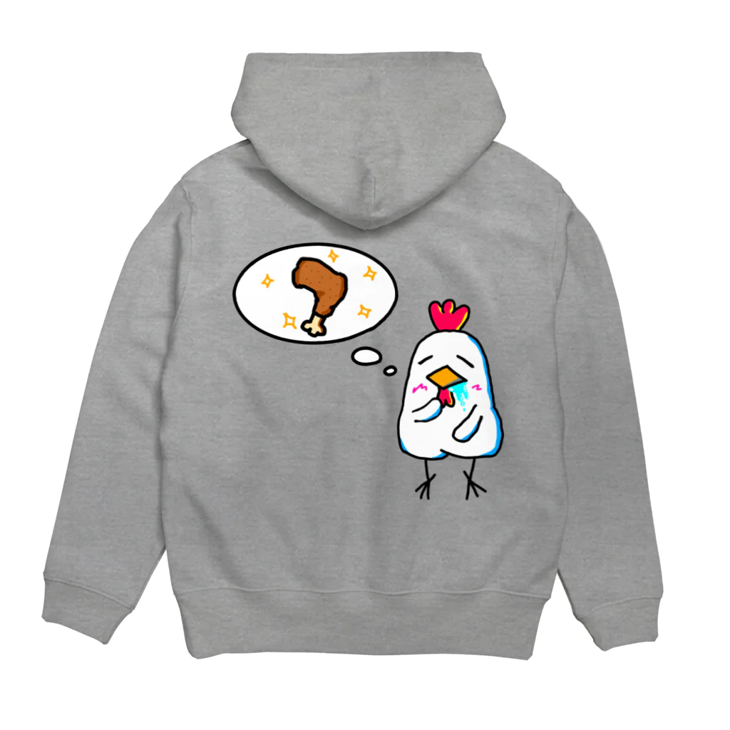 めんたいこドリルのよだれ鶏 YODAREDORI Hoodie:back