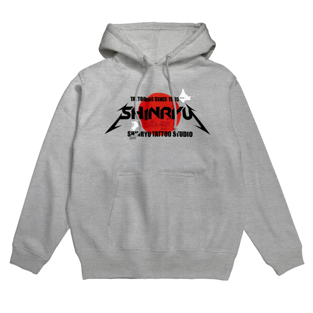 2438 DESIGNのSHINRYU METALLICAロゴ Hoodie