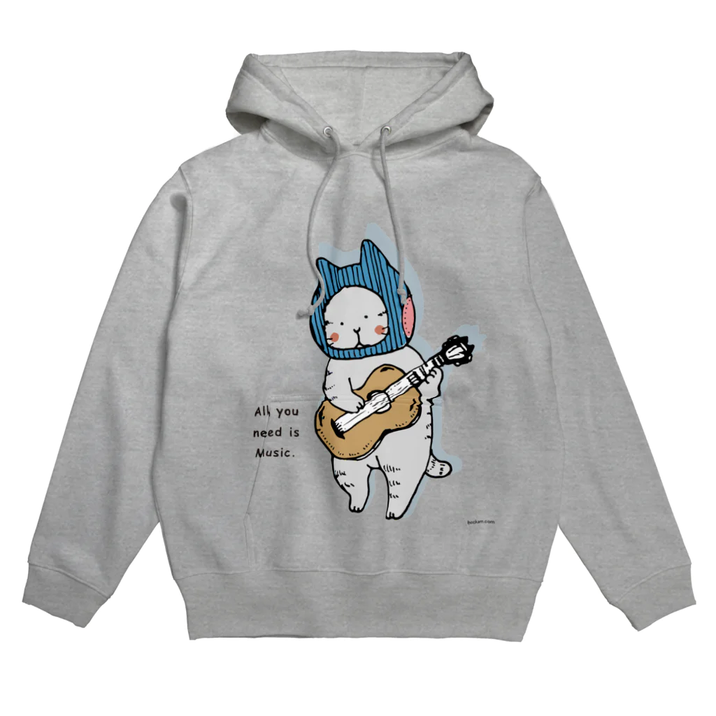 ほっかむねこ屋（アトリエほっかむ）のギターねこ Hoodie