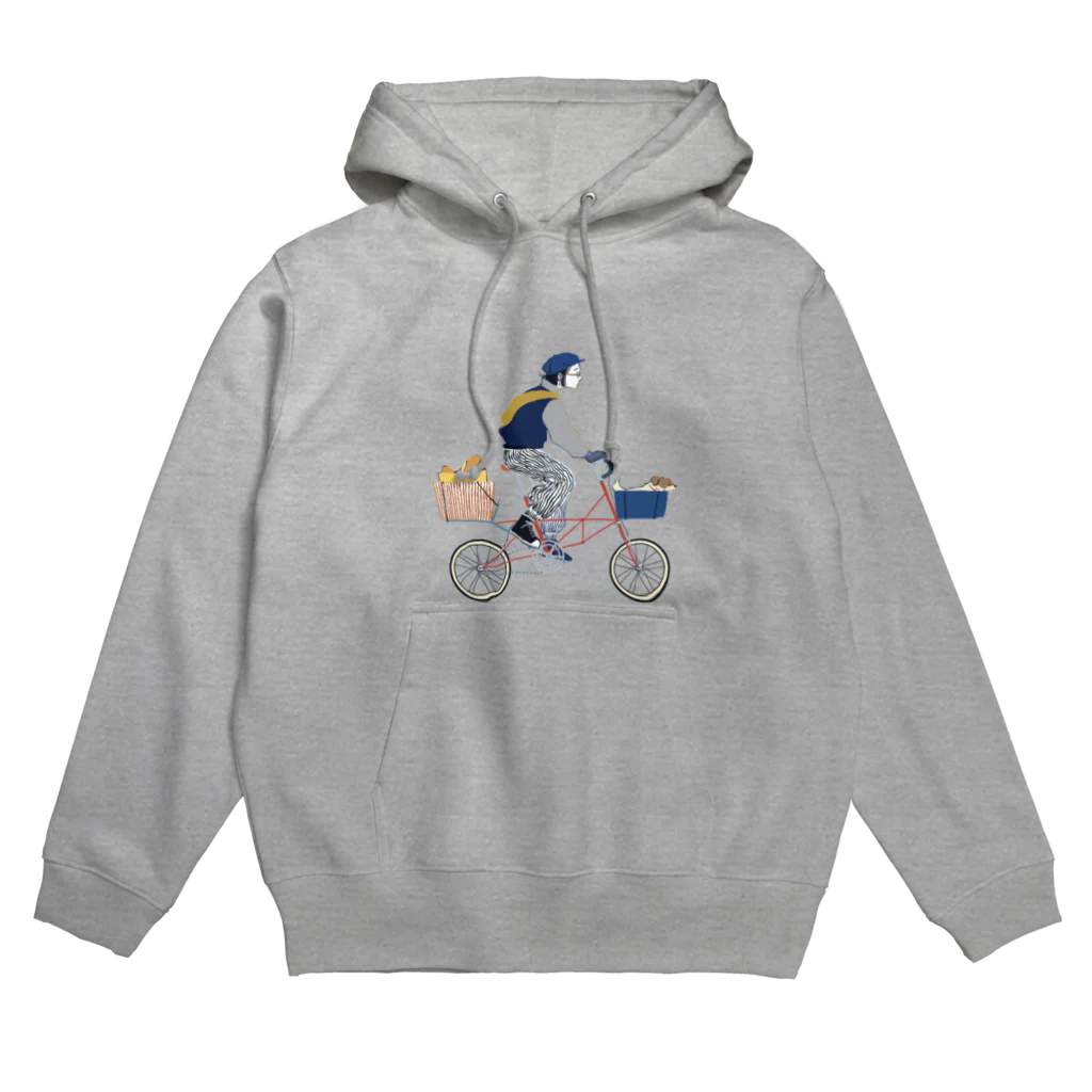 fujirooll SUZURI SHOPの自転車と生活　アカ Hoodie