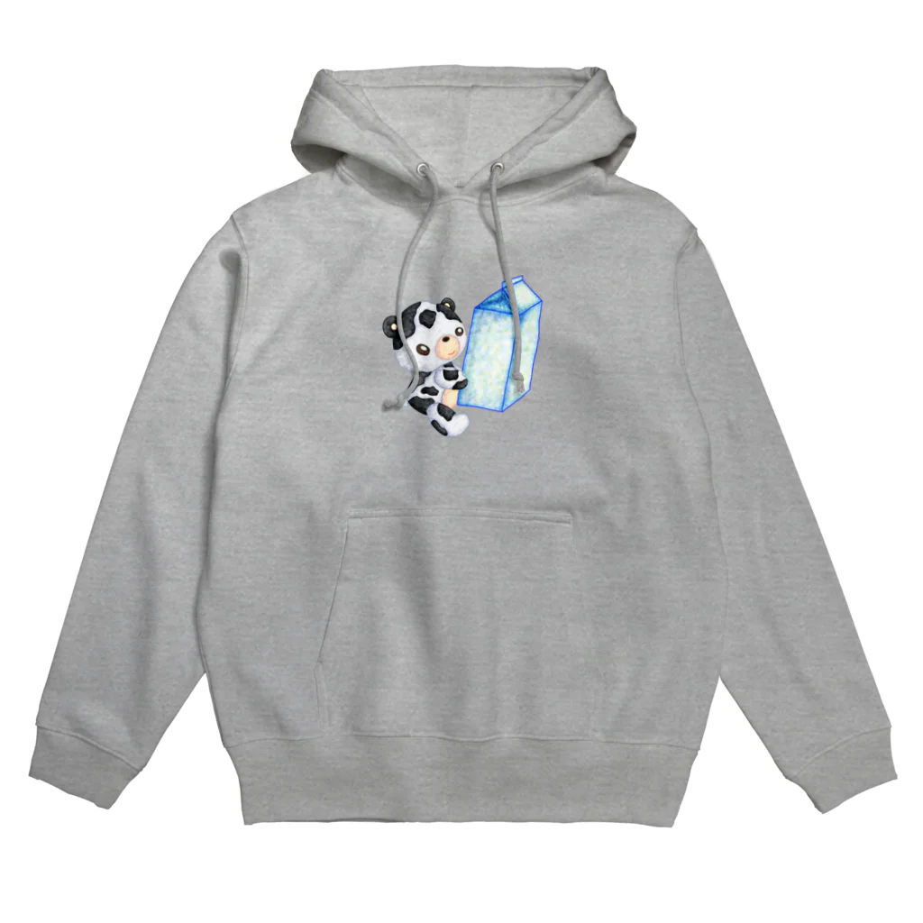 satoayaのアニマルカフェのドリンクマ　ミルク Hoodie