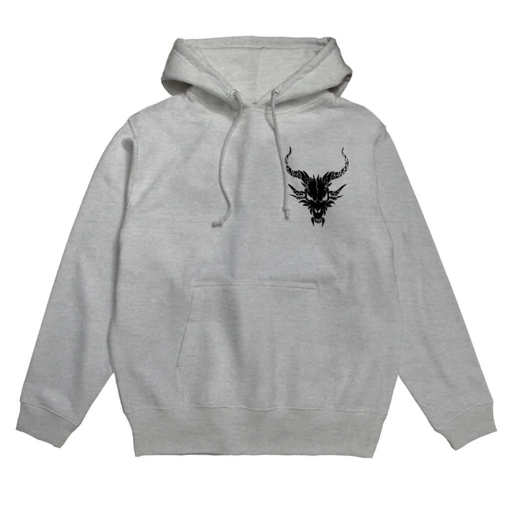 GW@suzuriのドラゴンスカル黒 Hoodie