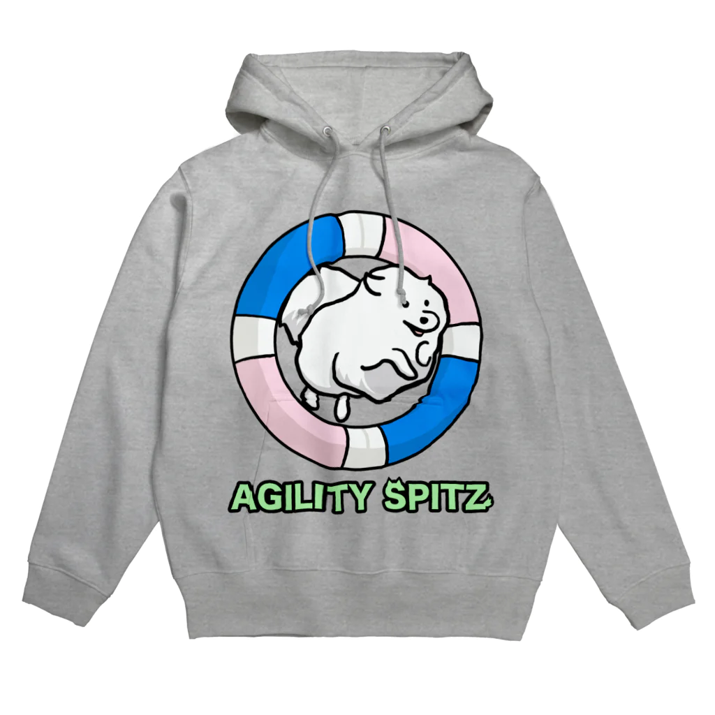 ehime@けだま&もち＆すみのAGILITY SPITZ「ぴょ〜んと飛ぶよ」 Hoodie