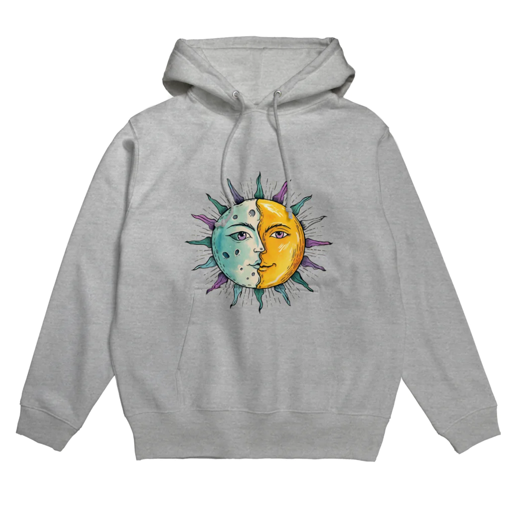 shop Valorの手描きの太陽と月 Hoodie
