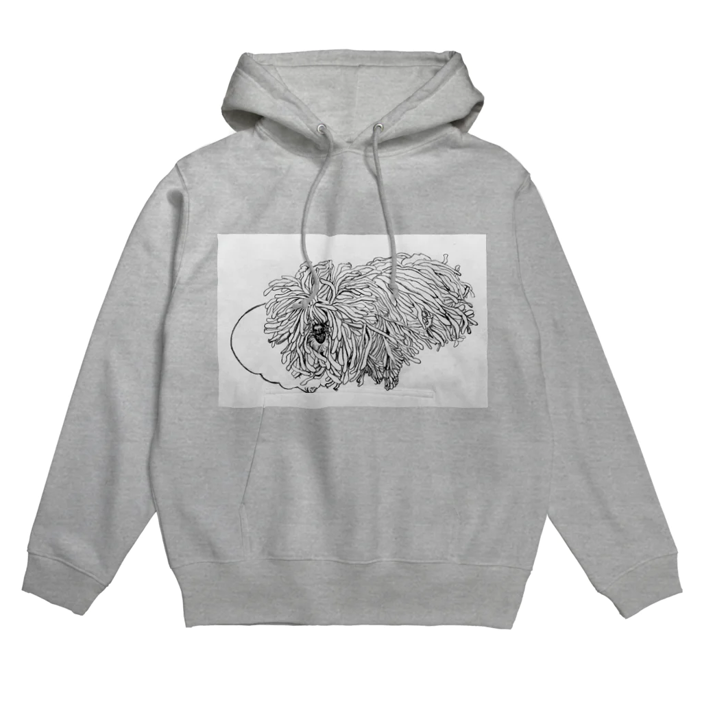 光平洋子のかしこいプーリー犬が転がる。 puli illustration  Hoodie