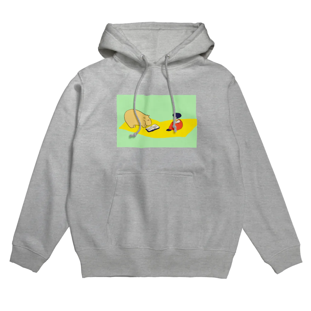 sac.のカバでも本読む Hoodie