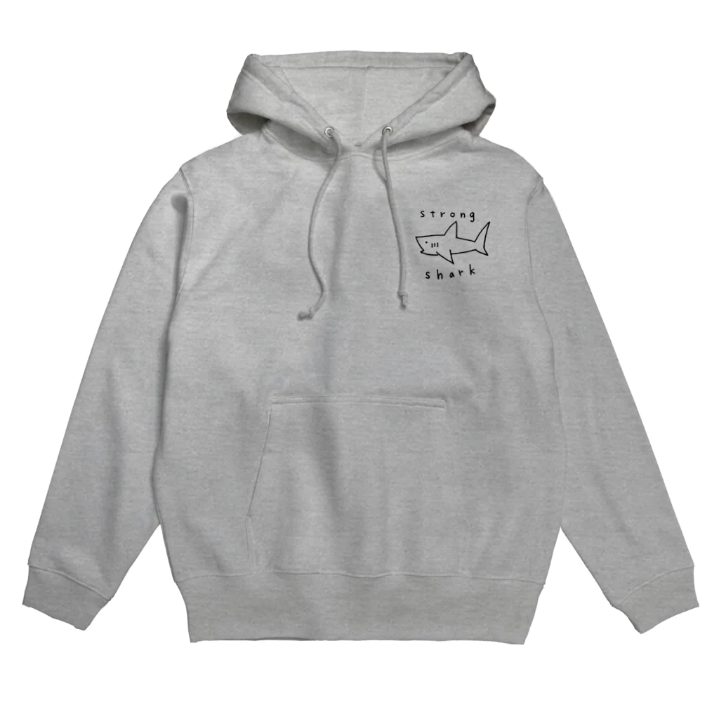 強いサメの強いサメ Hoodie