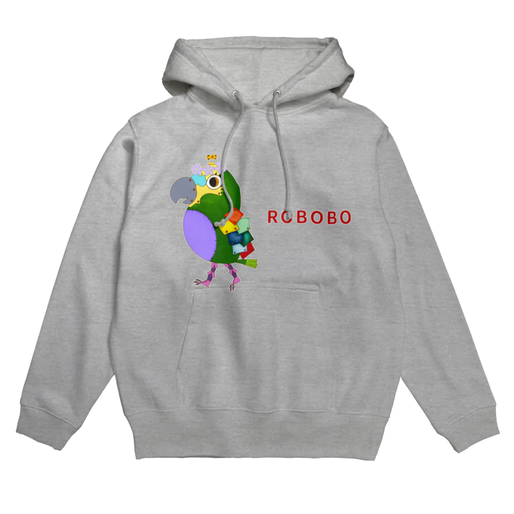 ねこぜや のROBOBO アオボウシインコ Hoodie