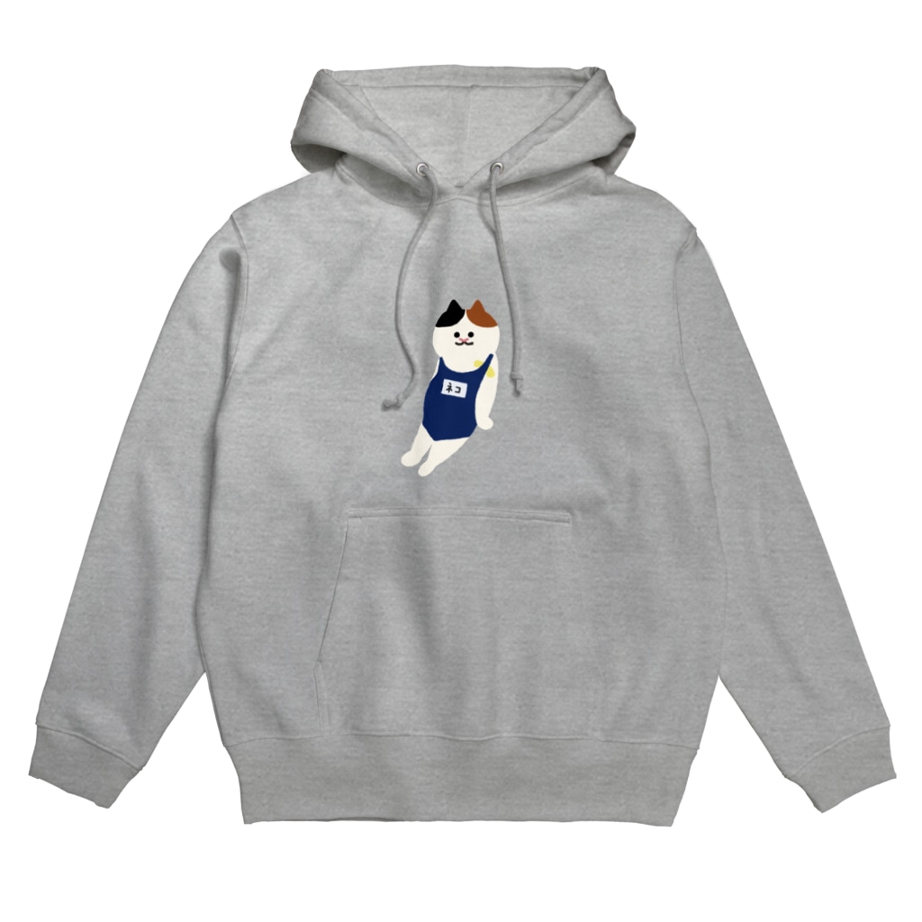 SUIMINグッズのお店の【中】スクール水着のねこ Hoodie