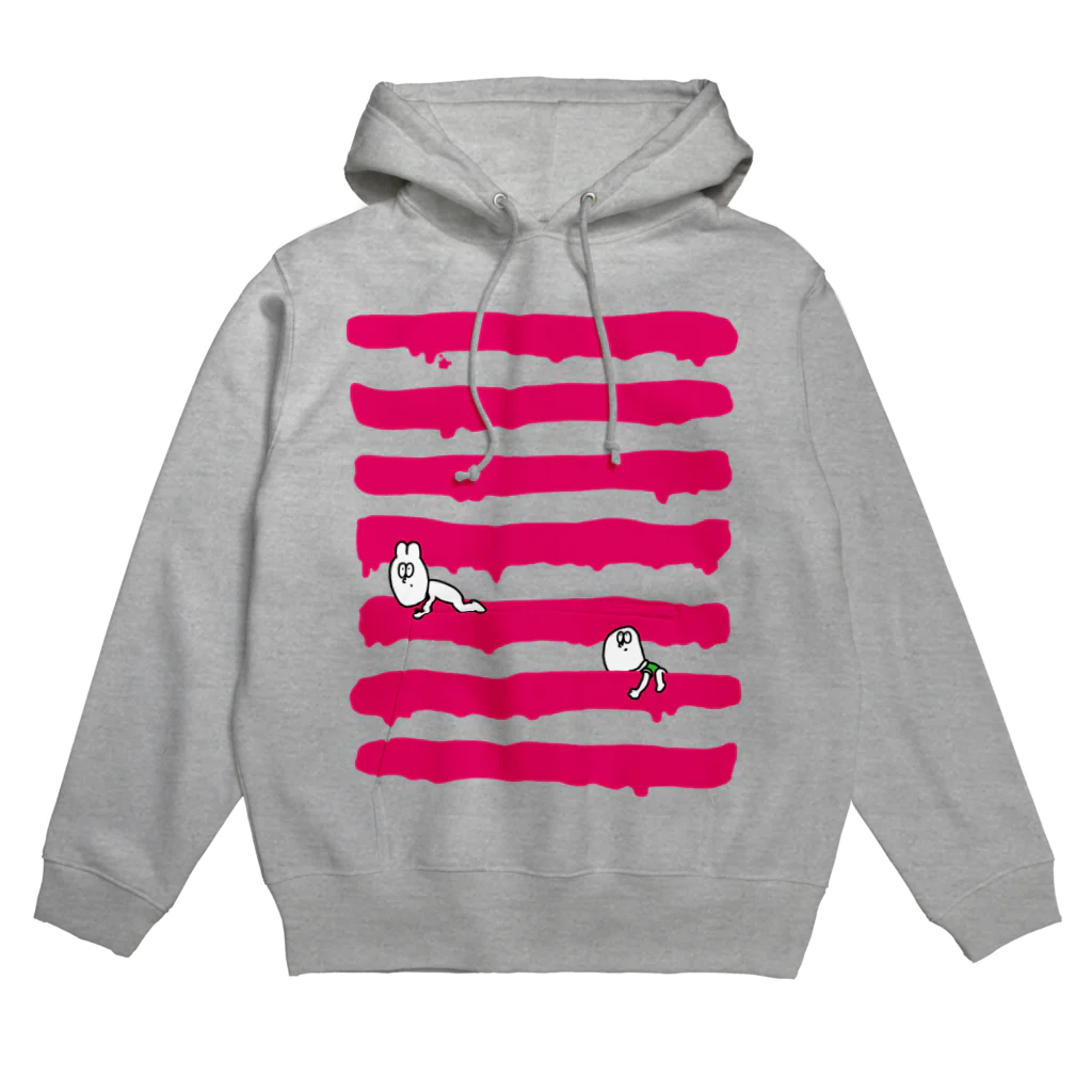 amzhrtのうさかめボーダー Hoodie