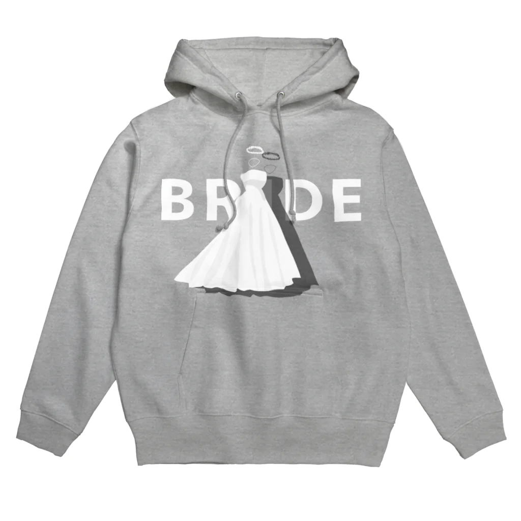 ペアTシャツ屋のシバヤさんのペア(BRIDE)ドレス_白_FW パーカー