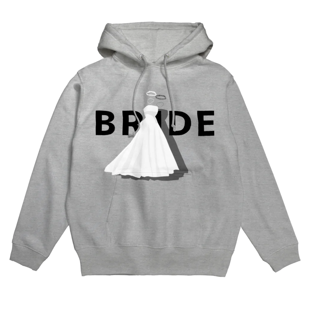 ペアTシャツ屋のシバヤさんのペア(BRIDE)ドレス_白_WB Hoodie