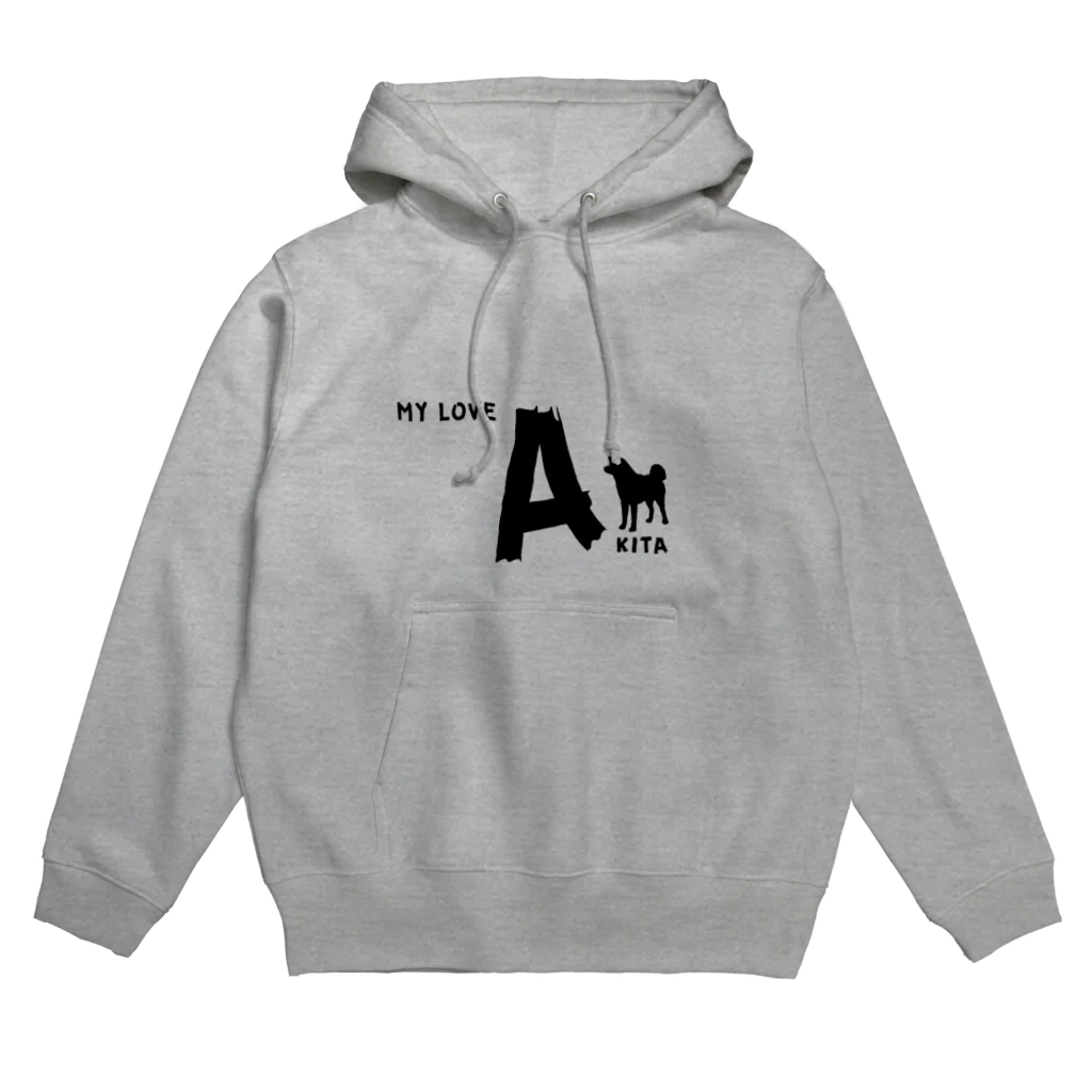 onehappinessのMY LOVE AKITA（秋田犬） Hoodie