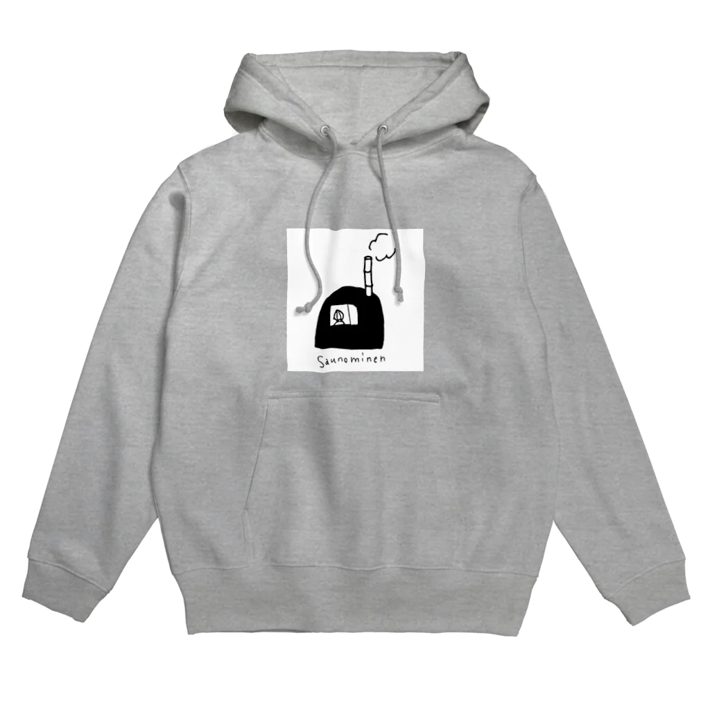 柿木村サ道部の白枠付きsaunominen Hoodie