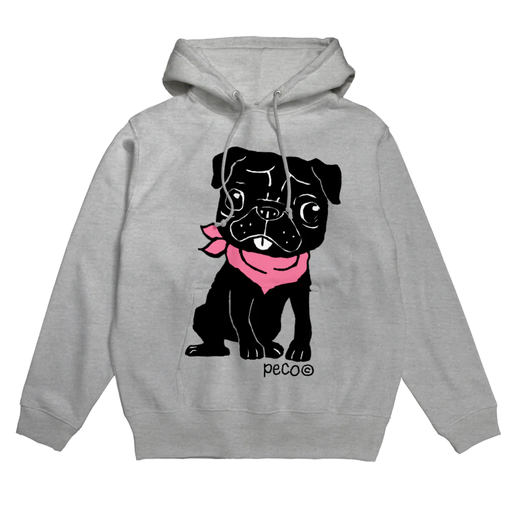 creamSODAの黒パグのペコ Hoodie