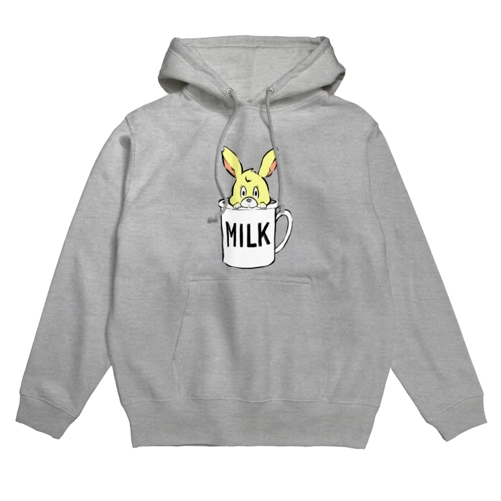 HAPPY MILK MARKETのカップに入ったウサギちゃん Hoodie