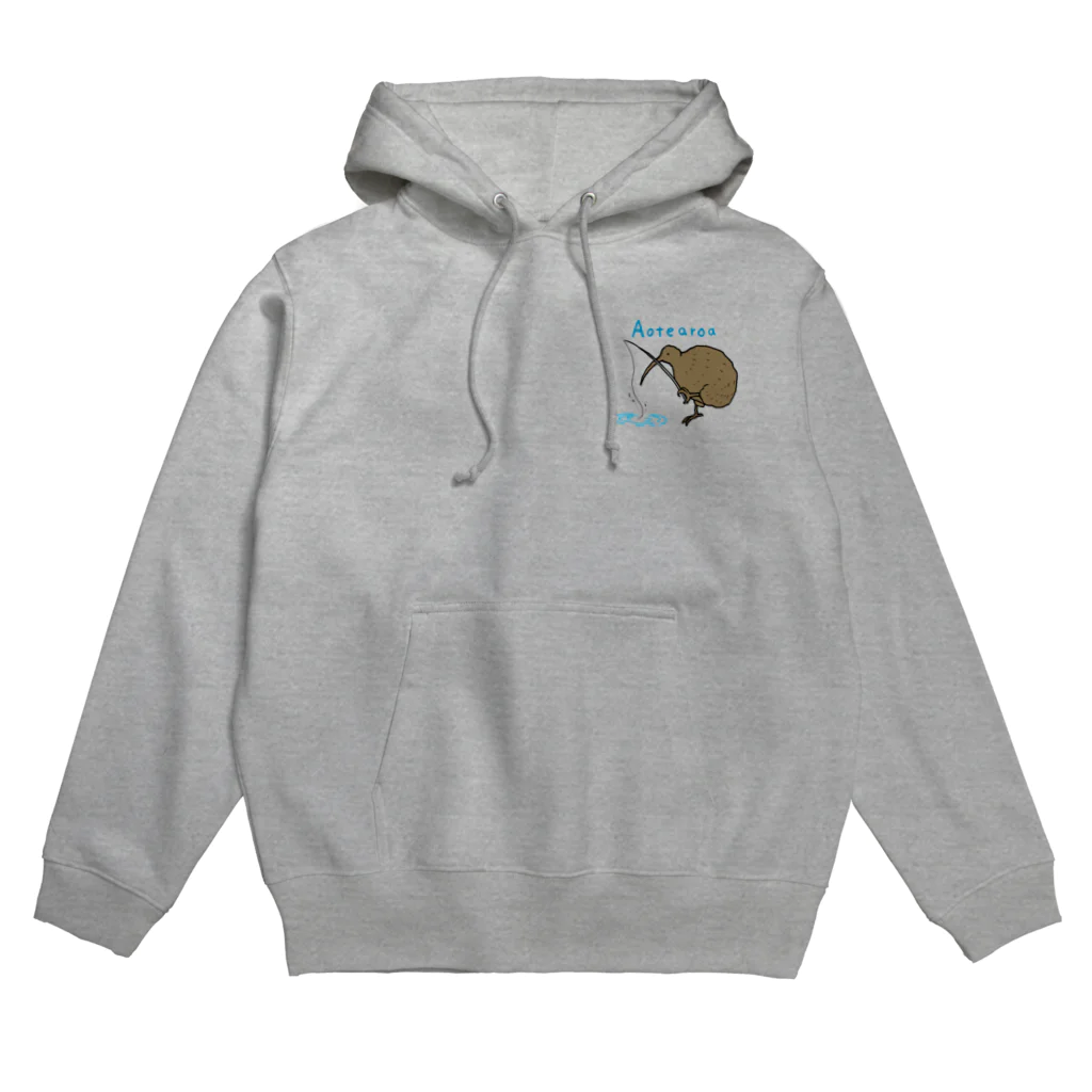 Aotearoa.nzの釣りを楽しむキウイバード Hoodie