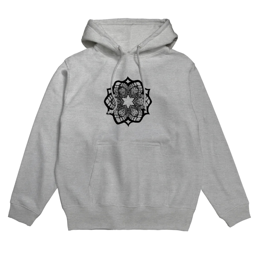 シンプルなグッズ やこ屋のレースの幾何学模様な花 Hoodie