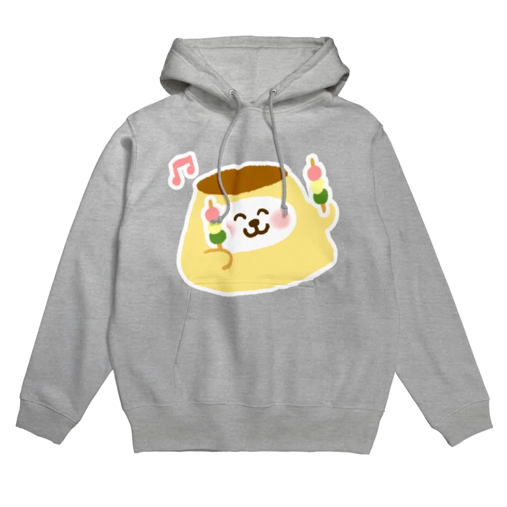 まめこまのお団子を食べるプリン Hoodie