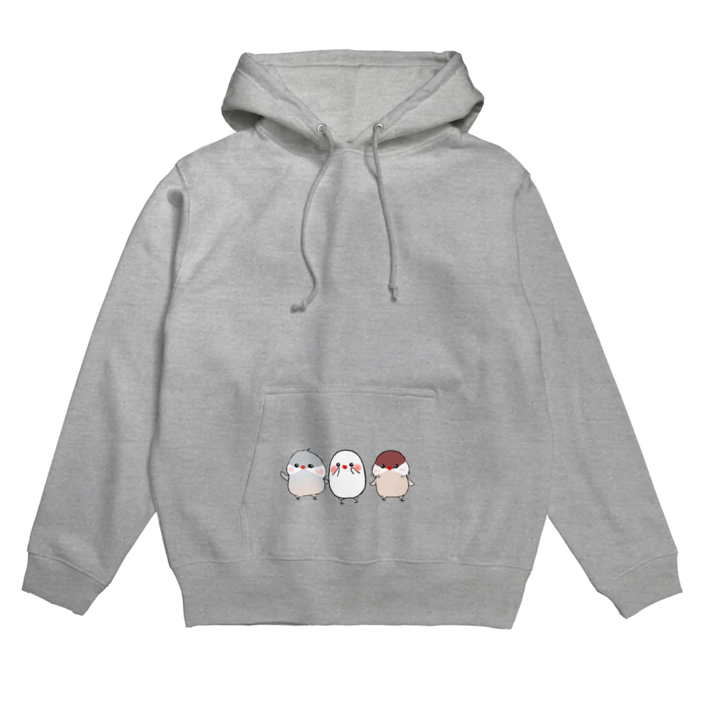 ちゅんすけ（ ●e● ）の白文鳥ちゅんすけのおともだちゅん Hoodie