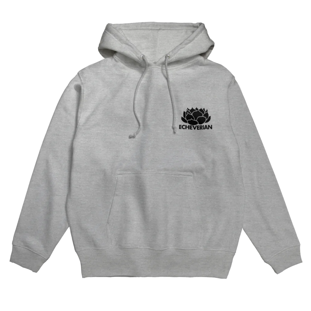 Mrs.Succulentのエケベリアンロゴ（黒） Hoodie