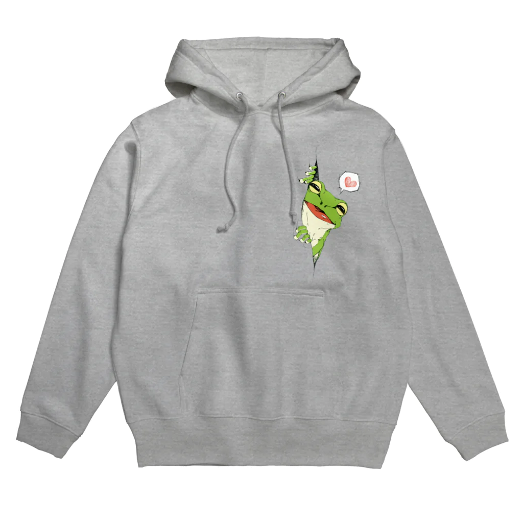 ten10ten　出張販売所のちらっと蛙 Hoodie