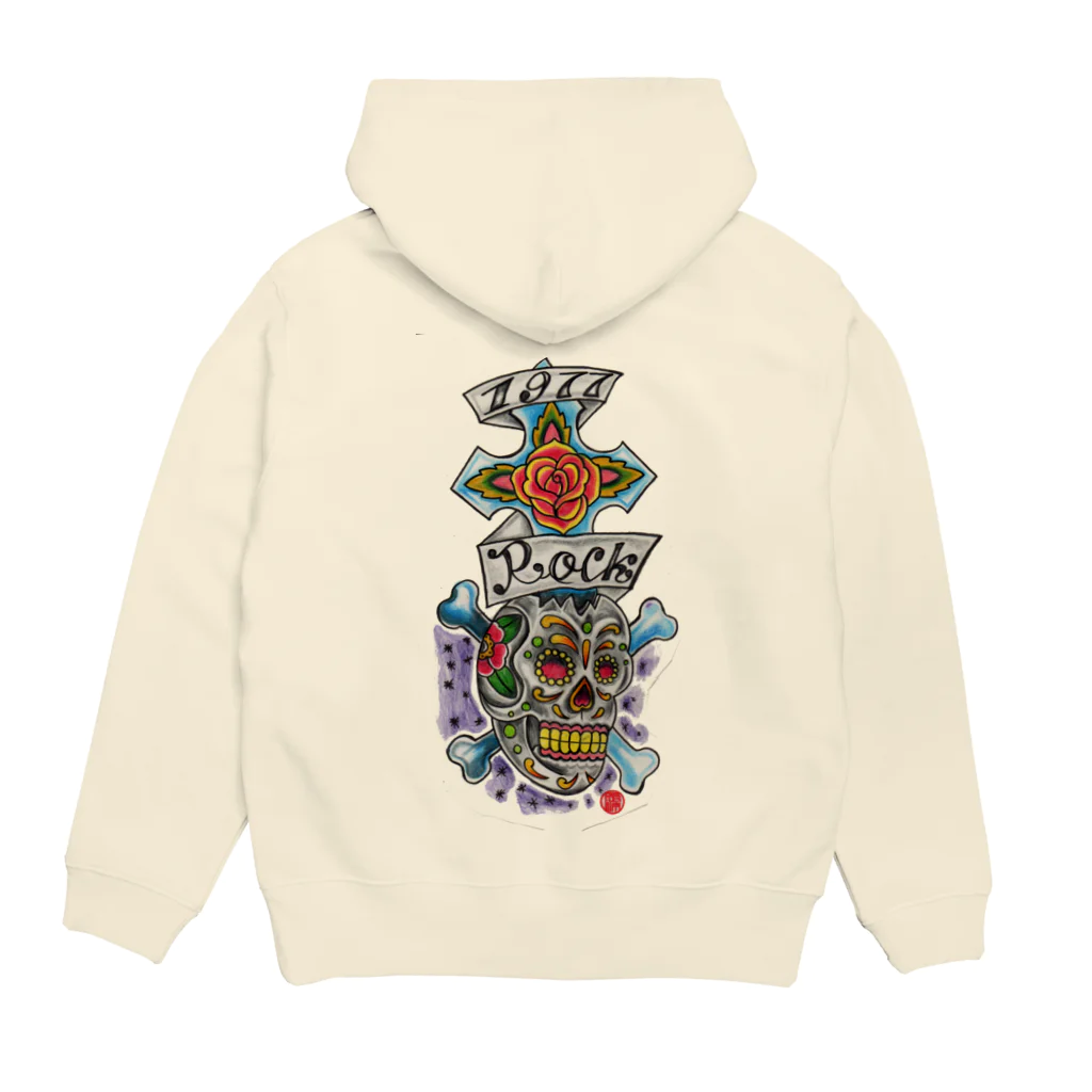 2438 DESIGNのスカル1977 / Skull1977 Hoodie:back