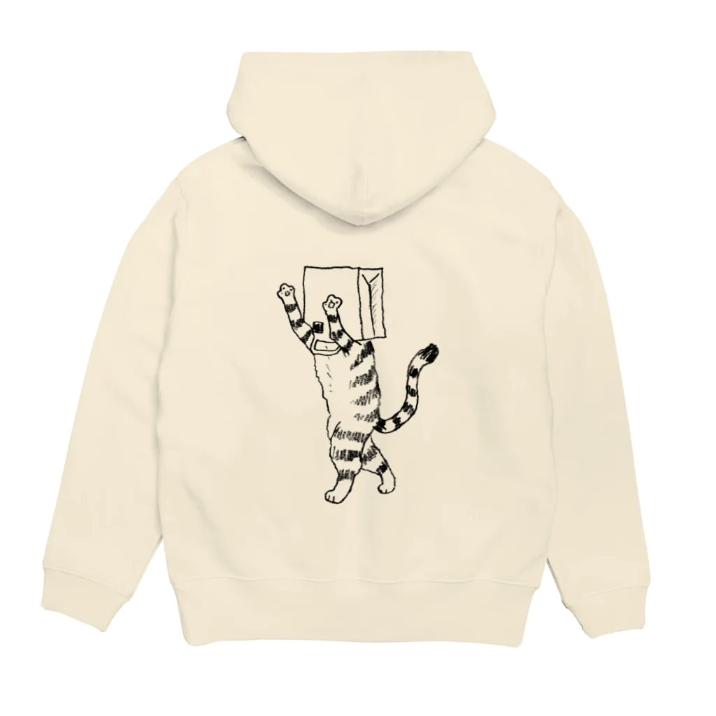 neconos Goodsのふくろねこ（ねこかもいぬかも） Hoodie:back