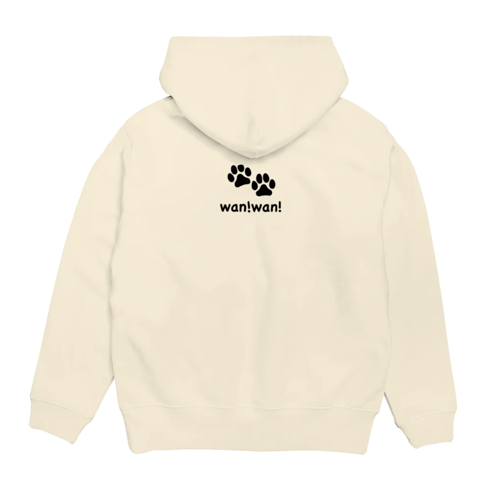 bow and arrow のパグ犬 Hoodie:back