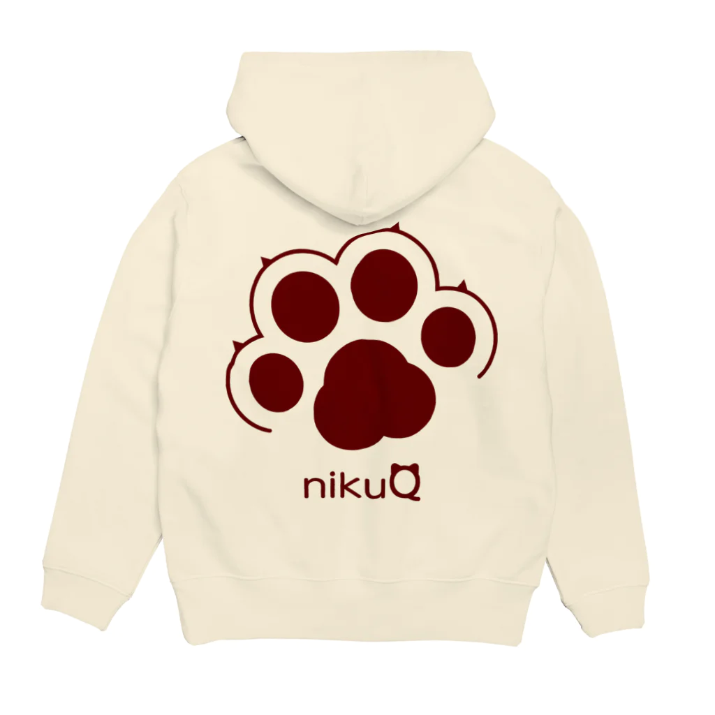 WebArtsの肉球をモチーフにしたオリジナルブランド「nikuQ」（猫タイプ）です パーカーの裏面