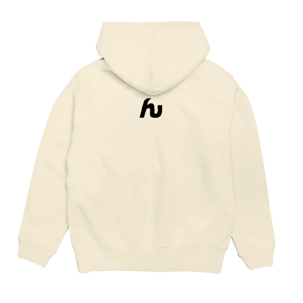 npanpaのんぱんぱ　「ん」パーカー (ロゴ黒ver) Hoodie:back