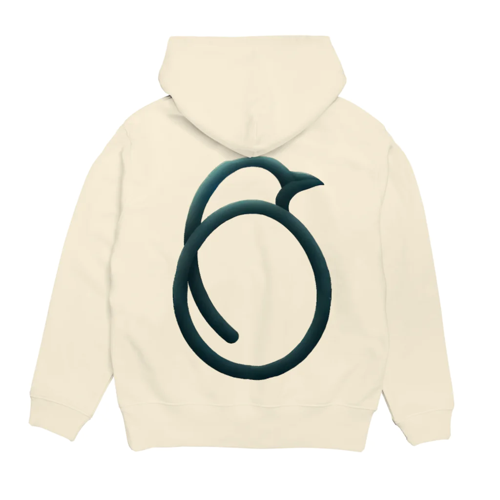 一人親方55歳FIREのスタイリッシュペンギン Hoodie:back