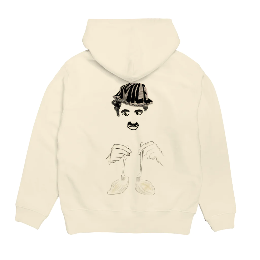 月夜のタツノオトシゴのSMILE Hoodie:back