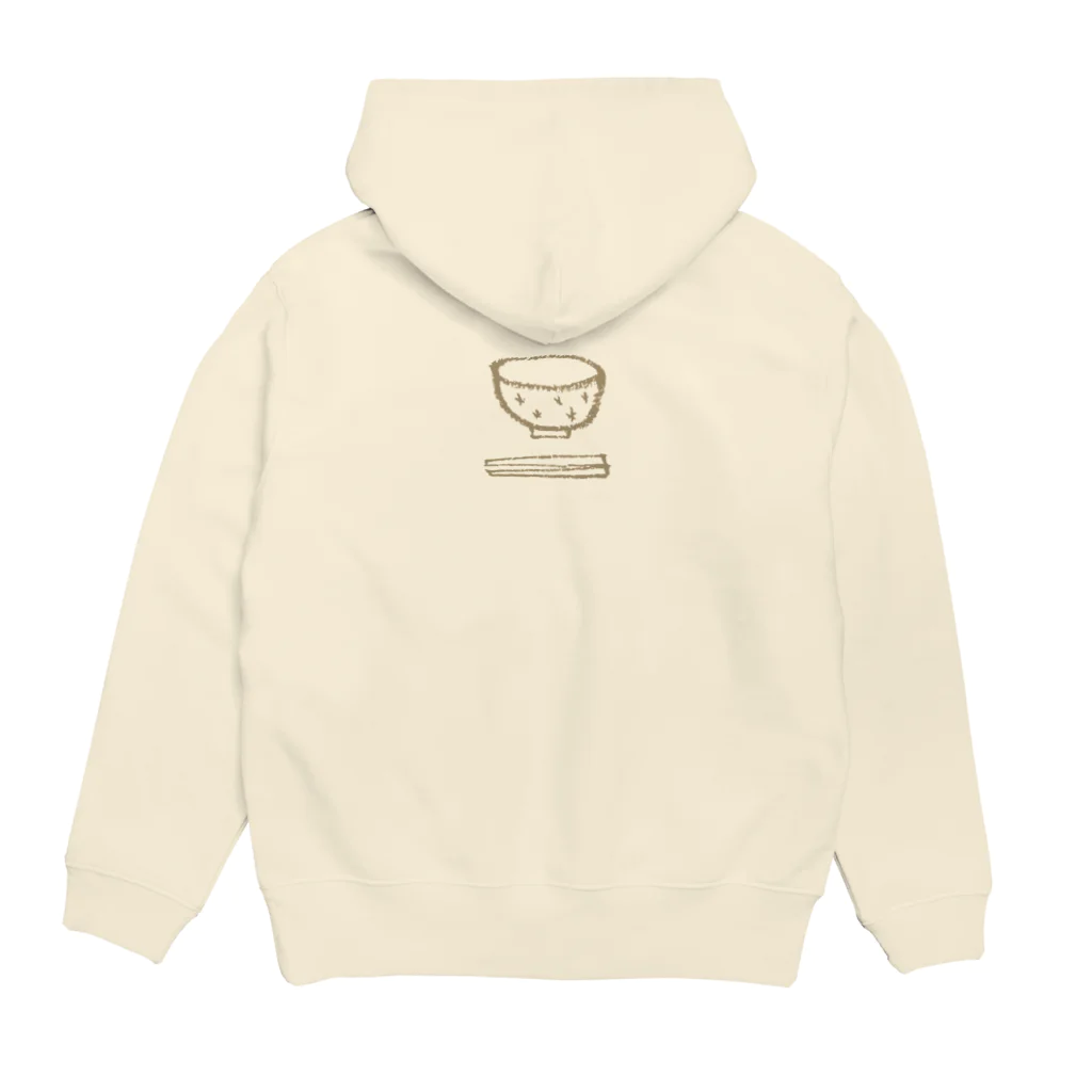 ひよこのもり工房の【復刻】ひよこめし（2010）茶色 Hoodie:back