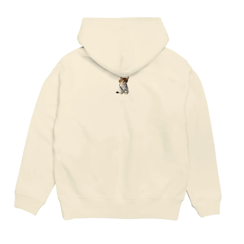 ネコネコ笑店 -Cat Goods Store-のDrねこ丸No1 Hoodie:back