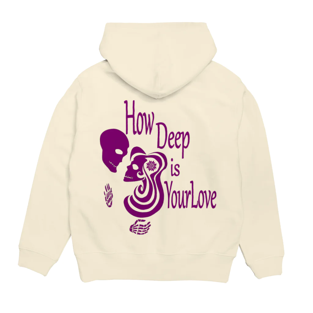 『NG （Niche・Gate）』ニッチゲート-- IN SUZURIのHow Deep Is Your Love(紫)  Hoodie:back