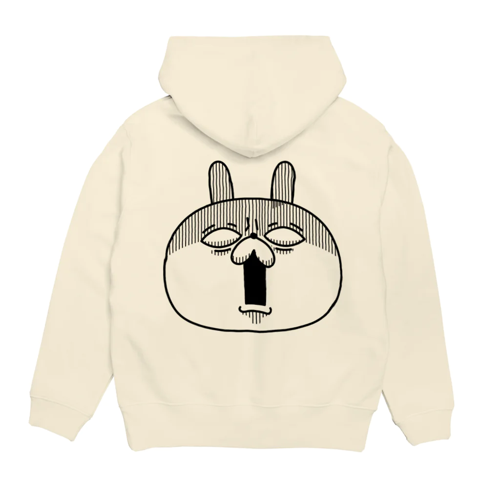 DECORの顔芸うさぎ は？ver. Hoodie:back