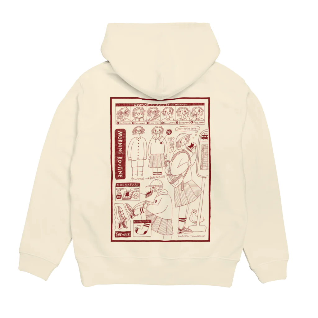 YA MARKETのMORNING ROUTINE Hoodie:back