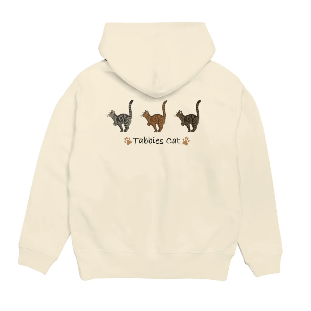 豆つぶのTabbies Cat（集合） Hoodie:back