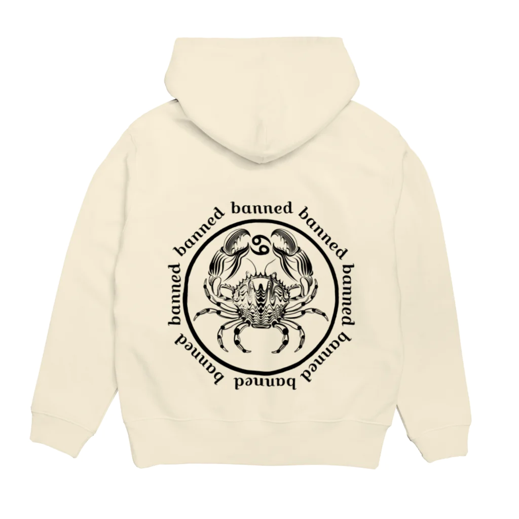 bannedのbanned 蟹 ゾディアック Hoodie:back