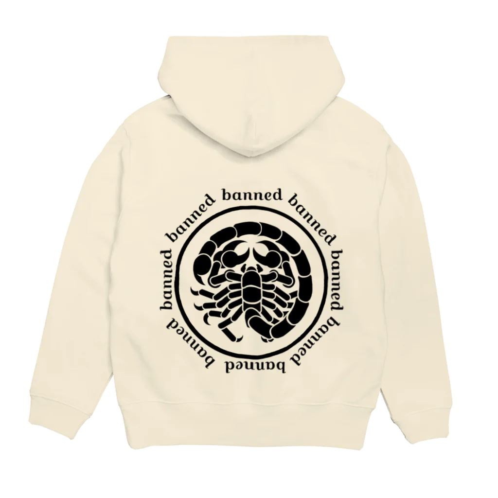 bannedのbanned スコーピオン ゾディアック Hoodie:back