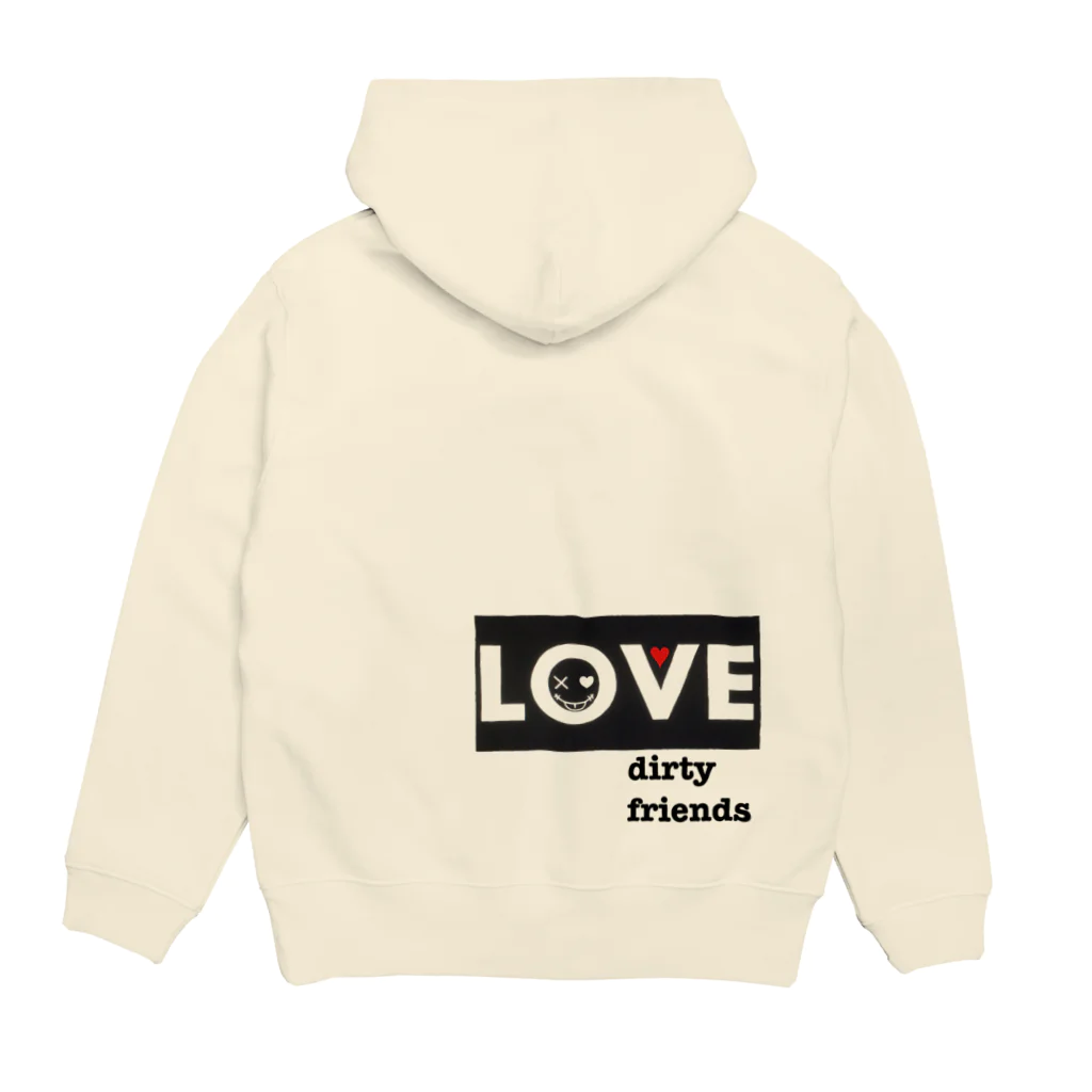 DIRTY FRIENDSのバックlove パーカーの裏面