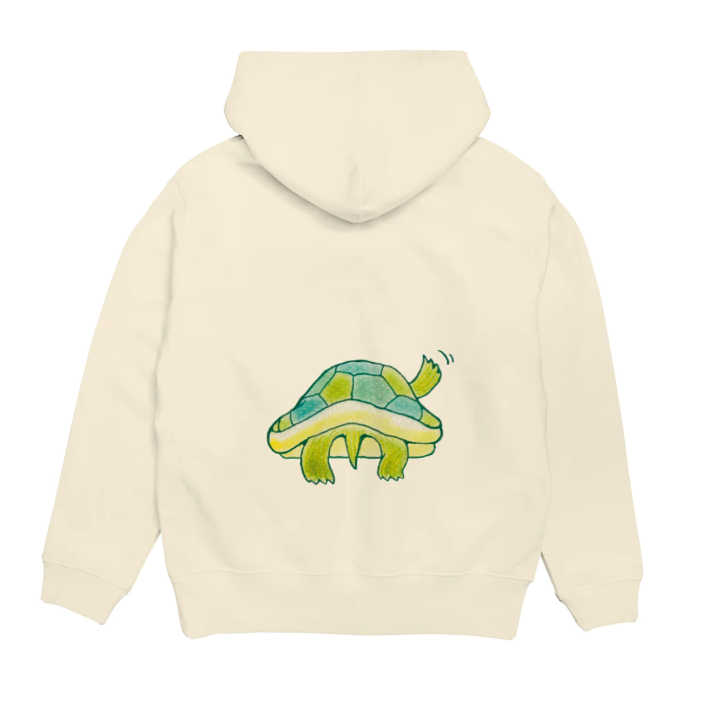 めろんぽっぷのお店だよのおふとんカメさんず　あかみみさん Hoodie:back