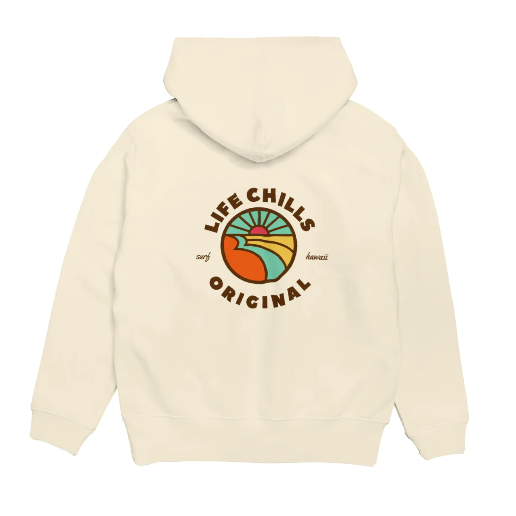 かいしょうやのLife Chills ロゴパーカー Hoodie:back