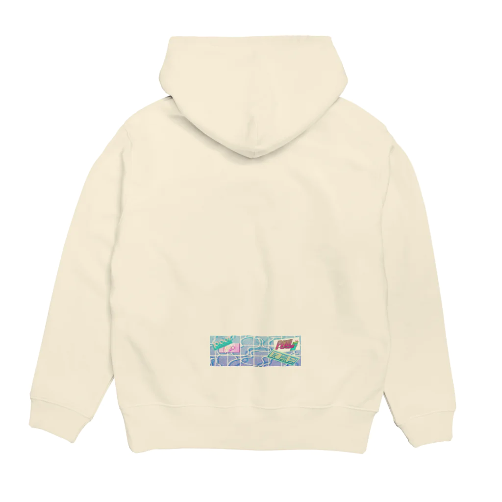 くじらの#p001_POOLショップロゴ Hoodie:back