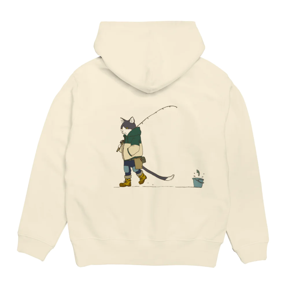 flip flapのForest cat(釣りver.) Hoodie:back