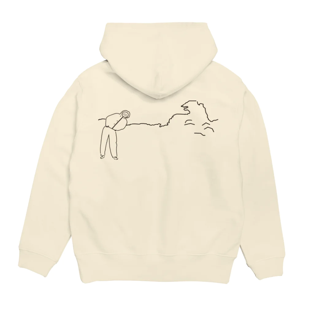 笑う君の私とゴジラと笑う君. Hoodie:back